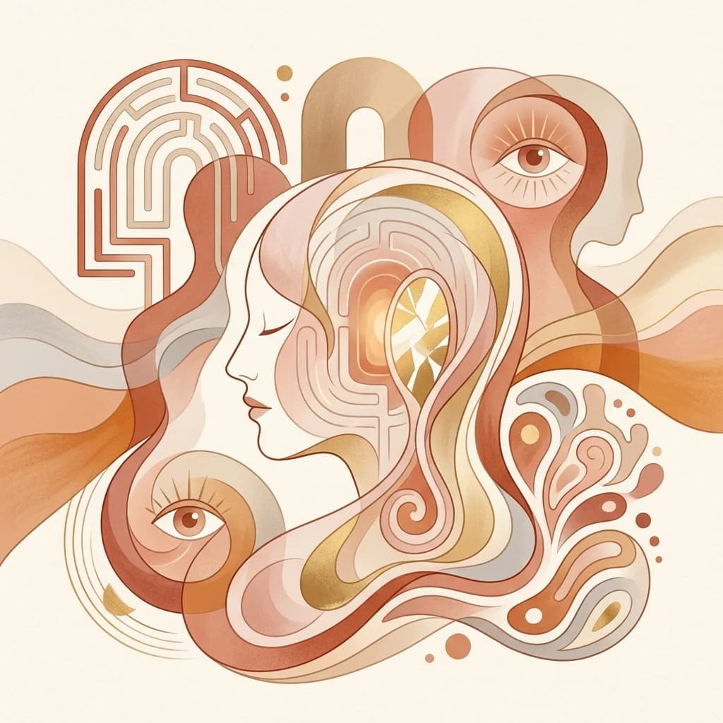 Ilustração abstrata sobre autoconhecimento